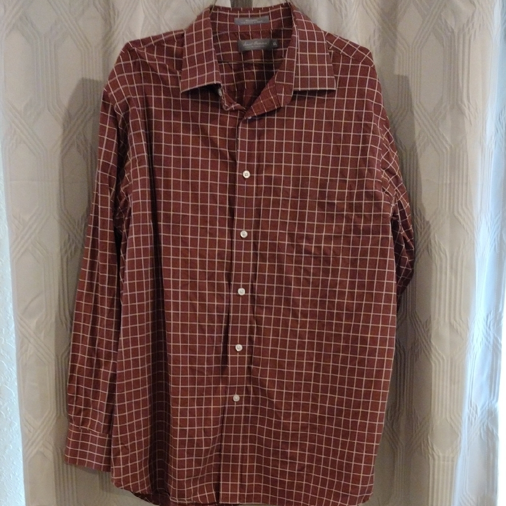 Daniel Cremieux Burgundy Checkered Button Down Shirt